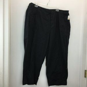 NEW Talbots Woman Black Stretch Pants Plus Size 24W NWT
